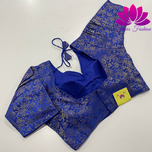 Azure Essence: Blue Saree Blouse