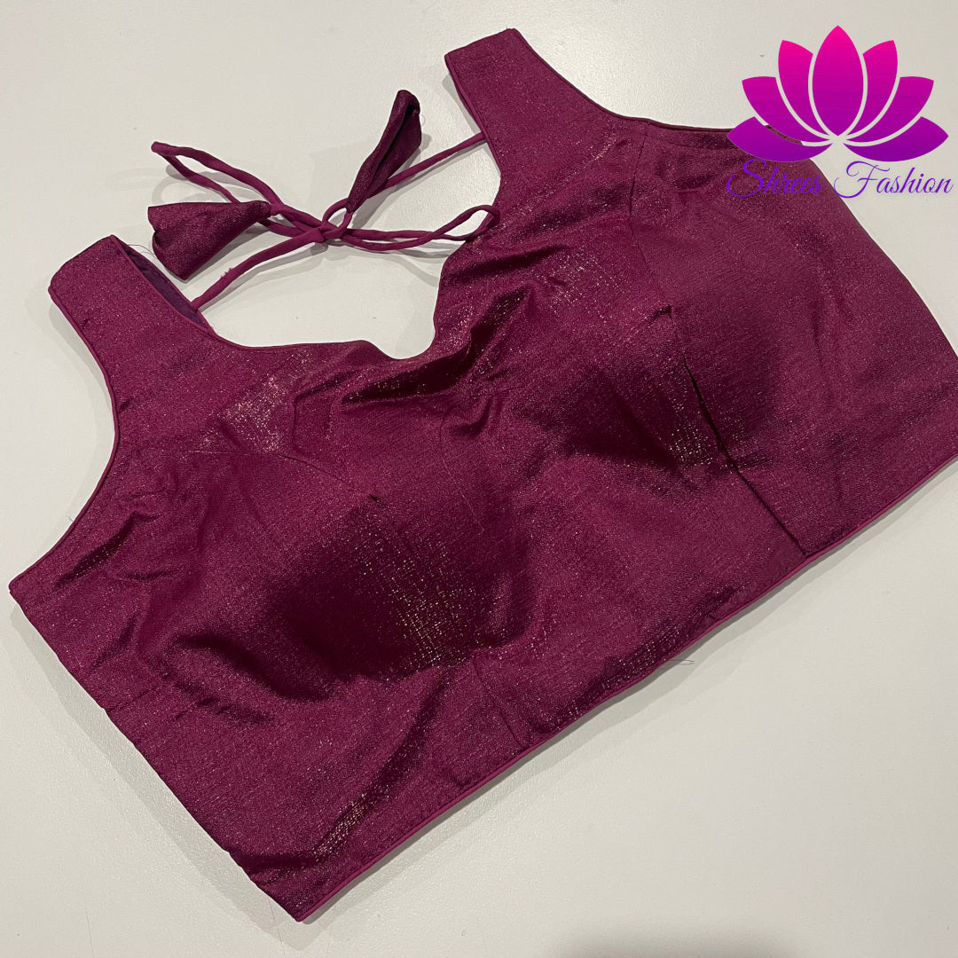 Vino Velvet: Wine Raw Silk Blouse