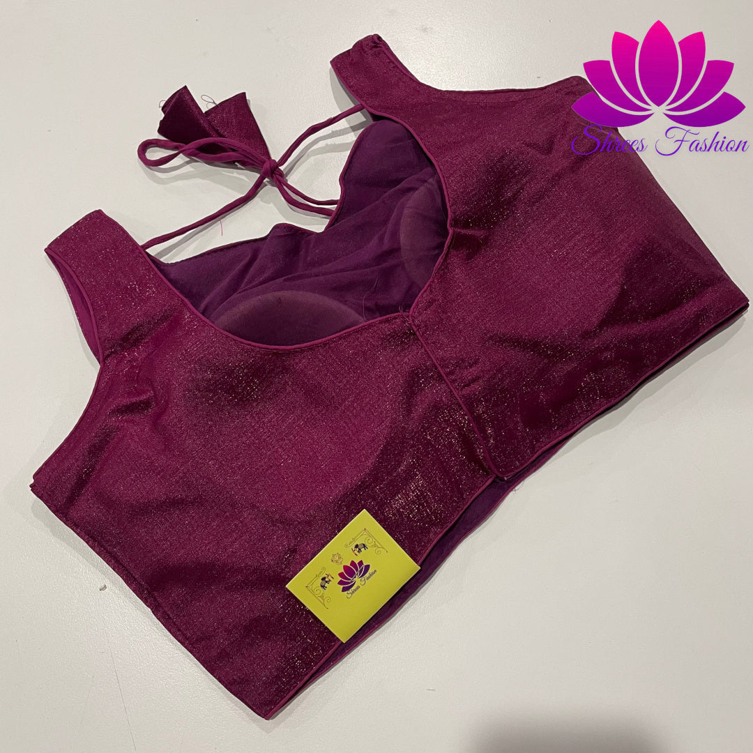 Vino Velvet: Wine Raw Silk Blouse