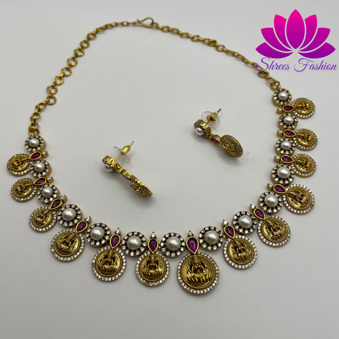 Goddess Grace: Lakshmi Coin Design Necklace