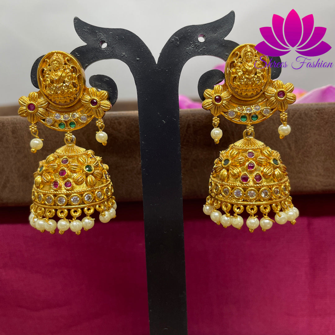 Intricate Temple Nakshi Design Jhumka - Shrees  Fashion Australia