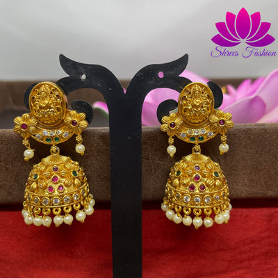 Intricate Temple Nakshi Design Jhumka - Shrees  Fashion Australia