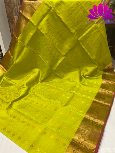 Beautiful Light Green With Pink Color Silk Saree | Silk Mark India Certified - Shrees  Fashion Australia